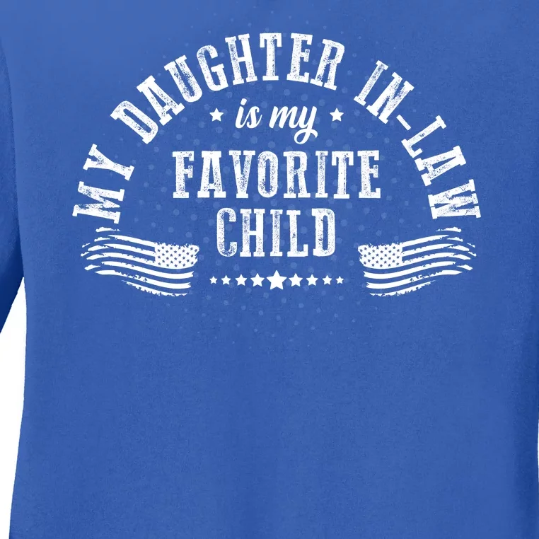 My Daughter In Law Is My Favorite Child Usa Flag Ladies Long Sleeve Shirt