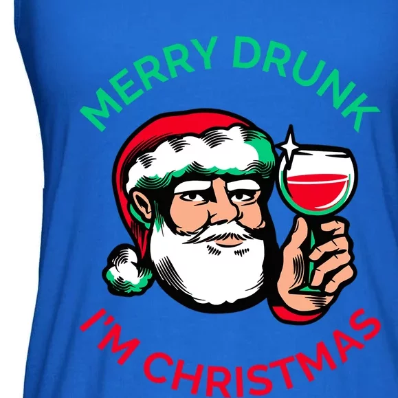 Merry Drunk Im Christmas Funny Santa Claus Ing Wine Great Gift Ladies Essential Flowy Tank