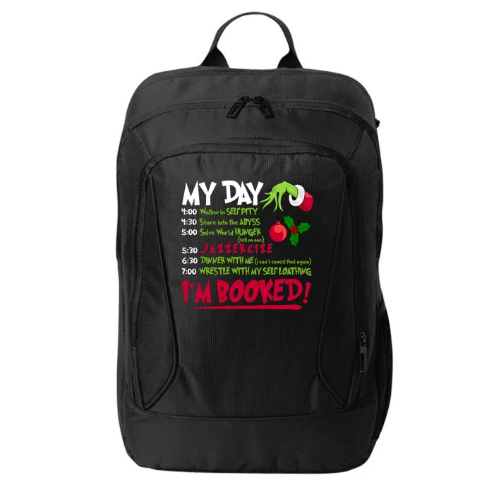 My Day Im Booked Funny Christmas Holiday City Backpack