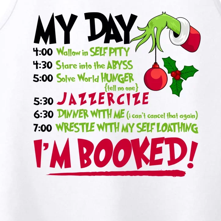 My Day Im Booked Funny Christmas Holiday Performance Tank