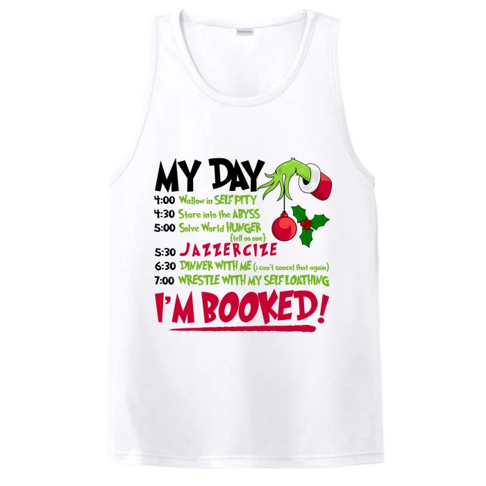 My Day Im Booked Funny Christmas Holiday Performance Tank