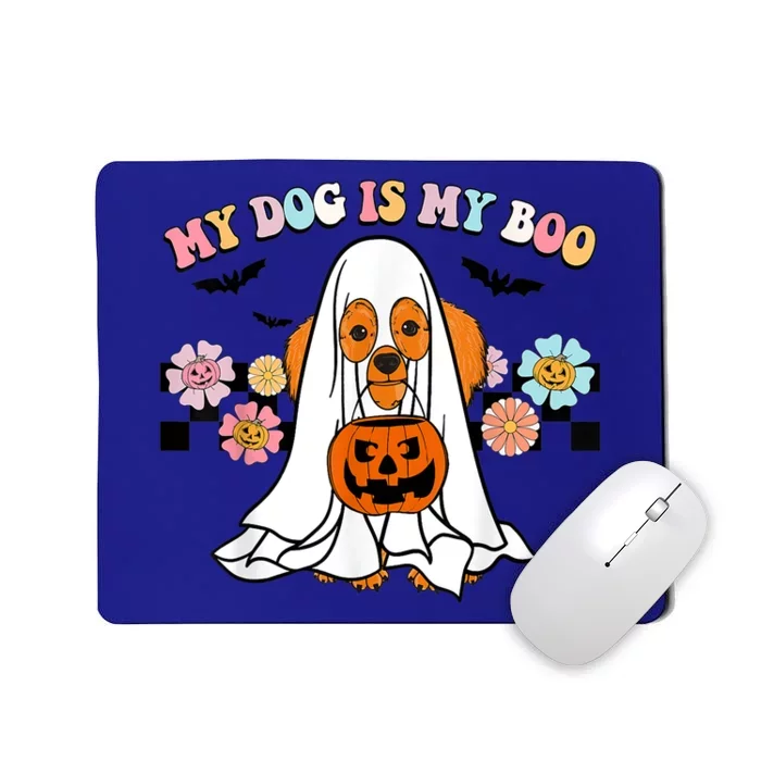 My Dog Is Boo Funny Poodle Ghost Lover Halloween Gift Mousepad