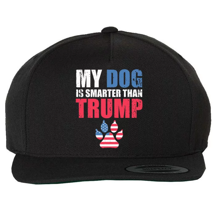 My Dog Is Smarter Than Your President Trump Wool Snapback Cap