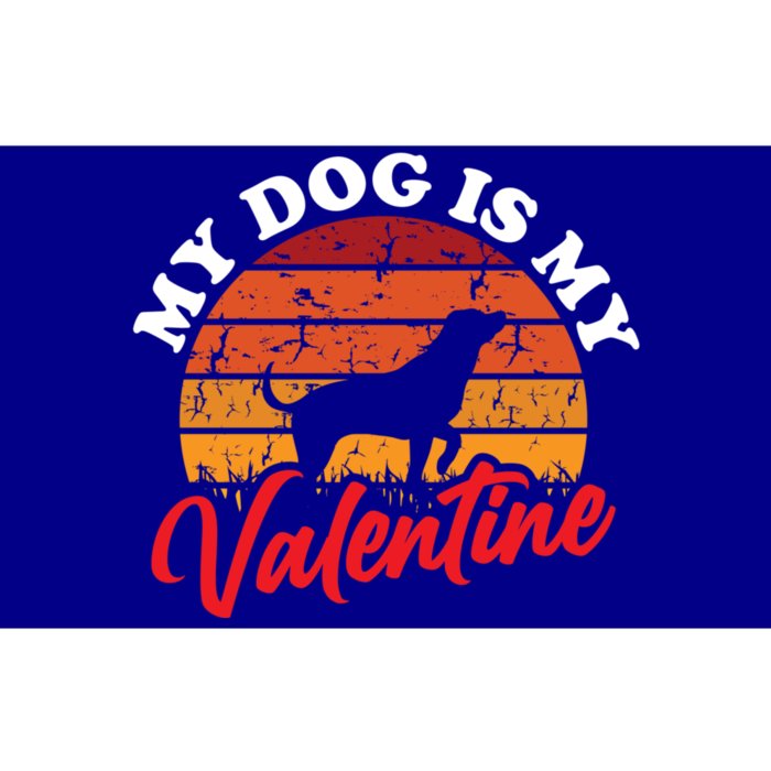 My Dog Is My Valentines Day Retro Puppy Doggie Lover Gift Bumper Sticker