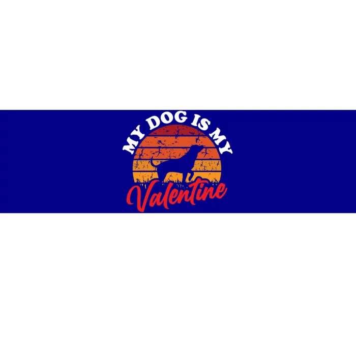 My Dog Is My Valentines Day Retro Puppy Doggie Lover Gift Bumper Sticker