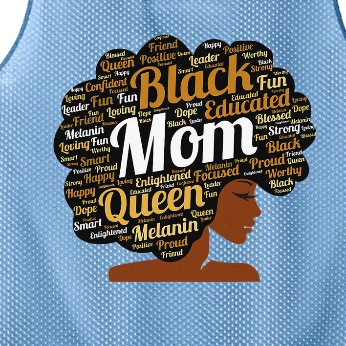 Mother’s Day Juneteenth Black Mom Queen Afro African Woman Mesh Reversible Basketball Jersey Tank