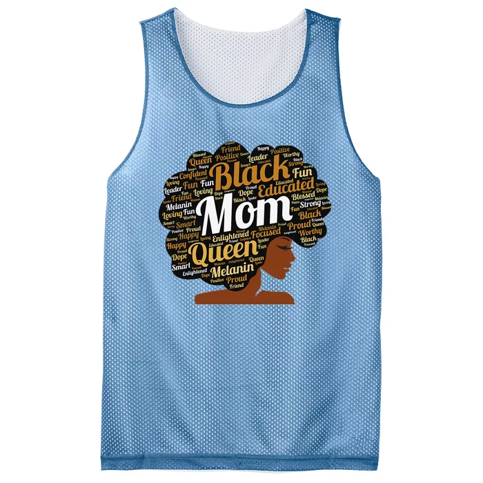 Mother’s Day Juneteenth Black Mom Queen Afro African Woman Mesh Reversible Basketball Jersey Tank