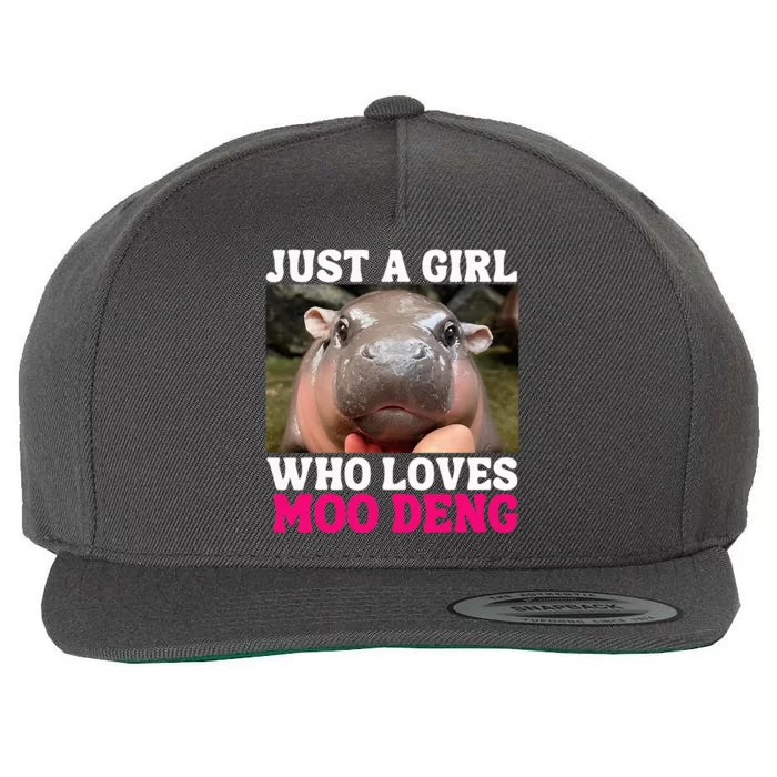 Moo Deng Just A Girl Who Loves Moo Deng Wool Snapback Cap