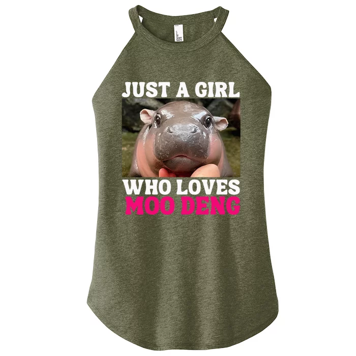 Moo Deng Just A Girl Who Loves Moo Deng Women’s Perfect Tri Rocker Tank