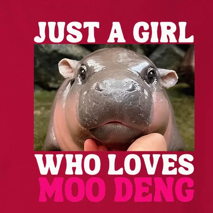 Moo Deng Just A Girl Who Loves Moo Deng Toddler Long Sleeve Shirt