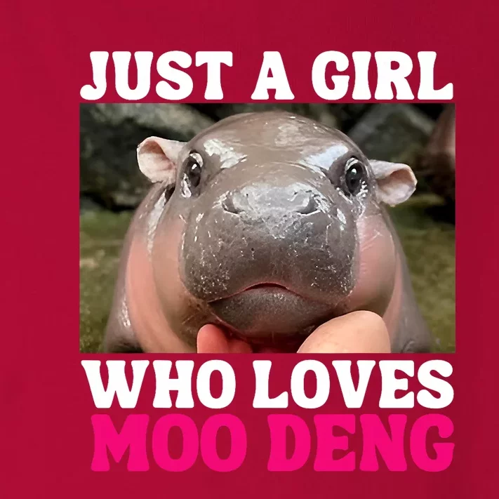 Moo Deng Just A Girl Who Loves Moo Deng Cute Baby Hippo Toddler Long Sleeve Shirt