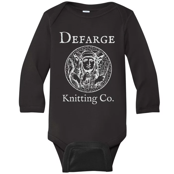 Madame Defarge Knitting School Charles Dickens Baby Long Sleeve Bodysuit