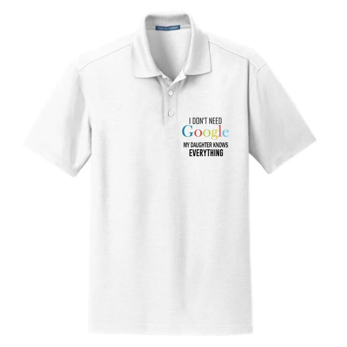 My Daughter Knows Everything Dry Zone Grid Performance Polo