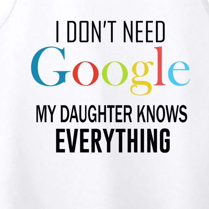 My Daughter Knows Everything Performance Tank