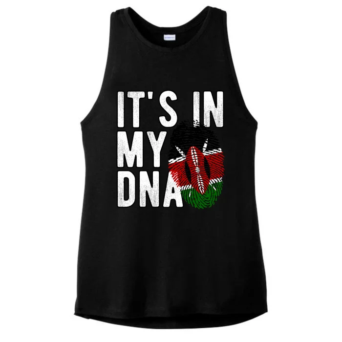 Madaraka Day Kenya ItS My Dna Meaningful Gift Ladies Tri-Blend Wicking Tank