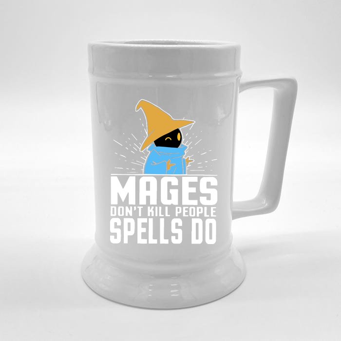 Mages Don't Kill People Spells Do Halloween Front & Back Beer Stein