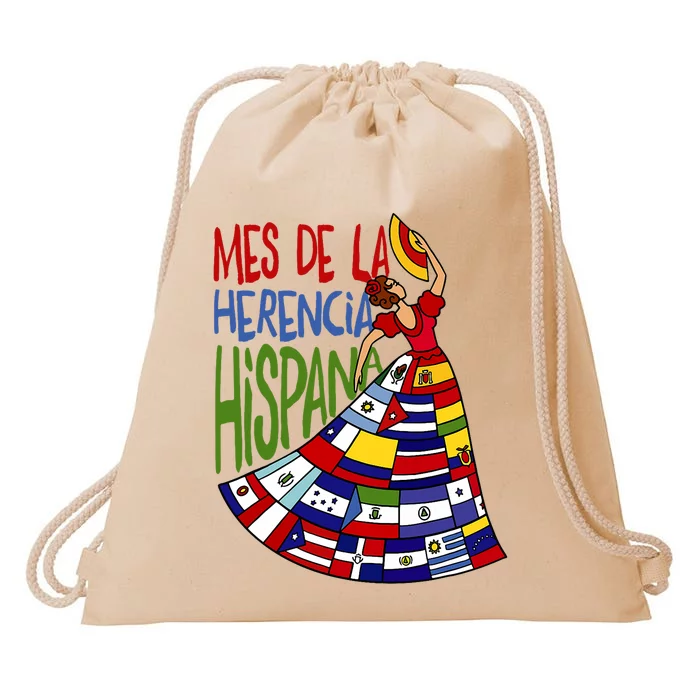 Mes De La Herencia Hispana Hispanic Heritage Month Drawstring Bag