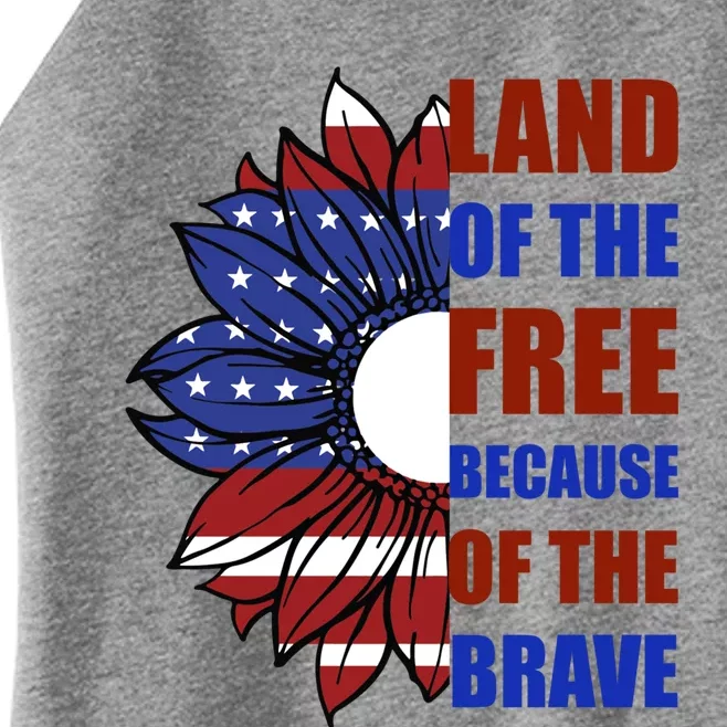 Memorial Day Land Of The Free Because Of The Brave Gift Women’s Perfect Tri Rocker Tank