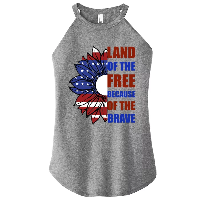 Memorial Day Land Of The Free Because Of The Brave Gift Women’s Perfect Tri Rocker Tank