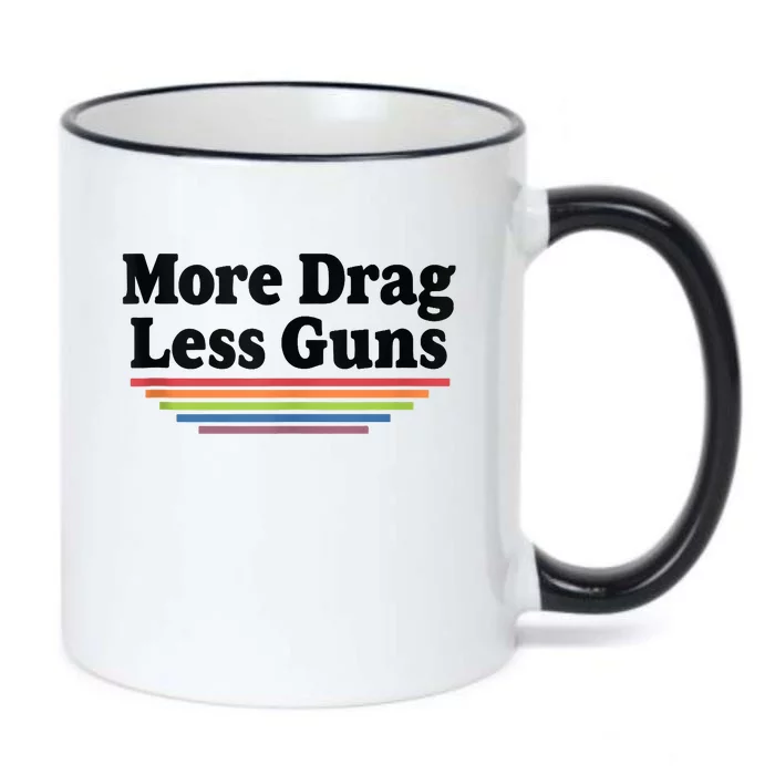 More Drag Less Guns LGBTQ Retro Drag Queen Support Black Color Changing Mug