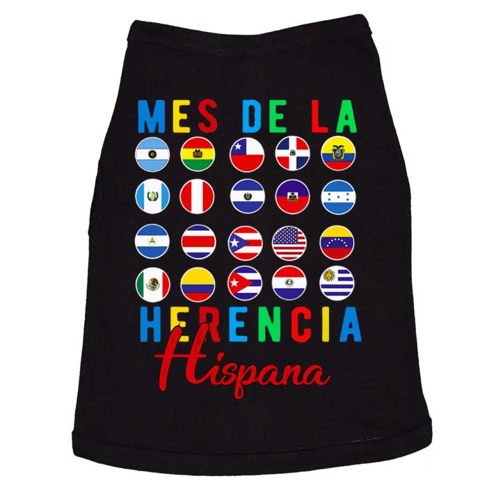 Mes de la Herencia Hispana National Latino Countries Flag Doggie Tank