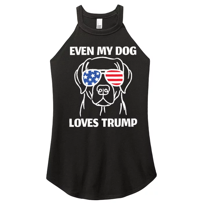 My Dog Loves Trump Women’s Perfect Tri Rocker Tank