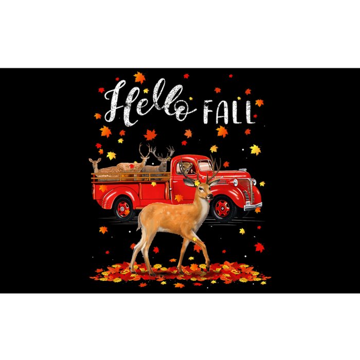 Maple Deer Leaf Fall Autumn Red Truck Gift Bumper Sticker