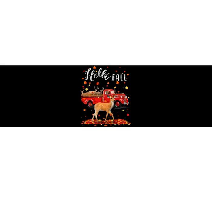 Maple Deer Leaf Fall Autumn Red Truck Gift Bumper Sticker