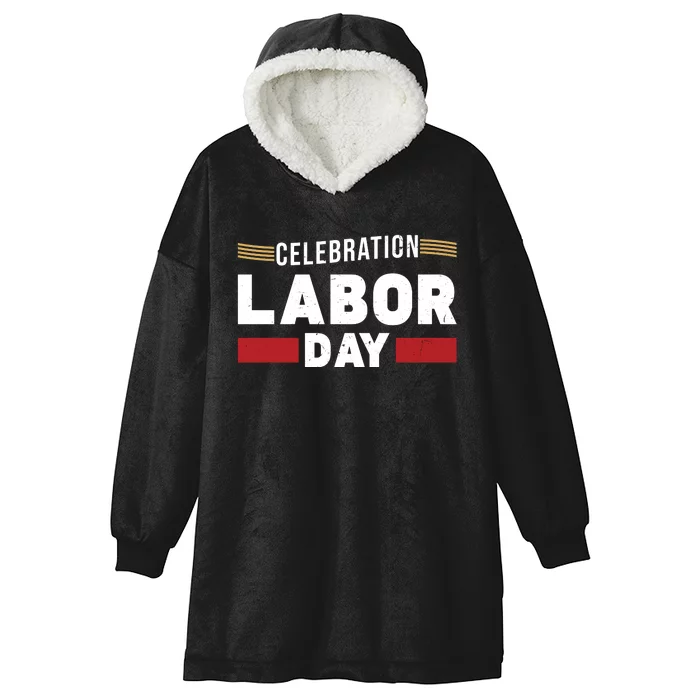 May Day Labor Day Celebration Graphic Hooded Wearable Blanket