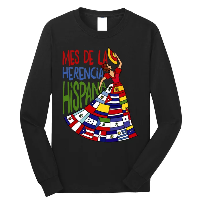 Mes De La Herencia Hispana Hispanic Heritage Month Long Sleeve Shirt