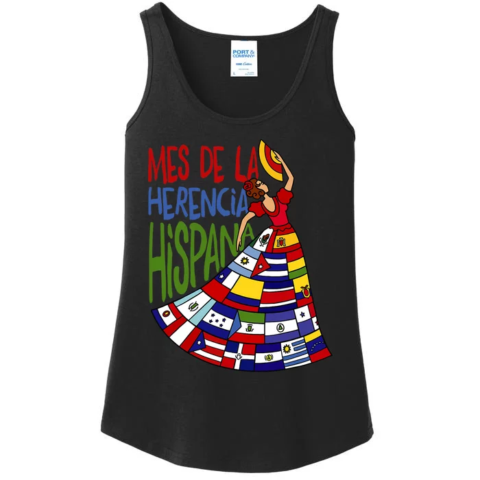 Mes De La Herencia Hispana Hispanic Heritage Month Ladies Essential Tank