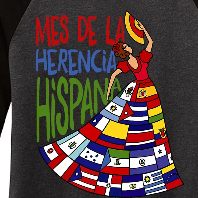 Mes De La Herencia Hispana Hispanic Heritage Month Women's Tri-Blend 3/4-Sleeve Raglan Shirt