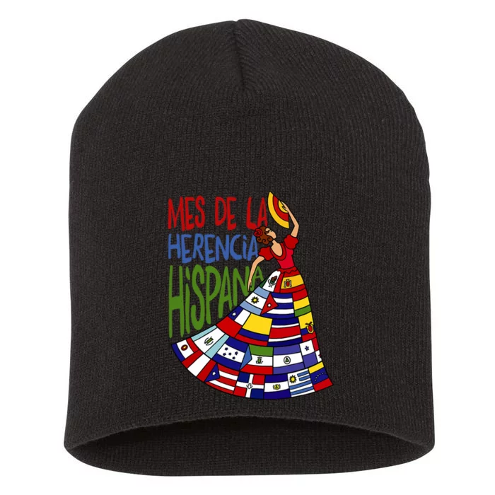 Mes De La Herencia Hispana Hispanic Heritage Month Short Acrylic Beanie