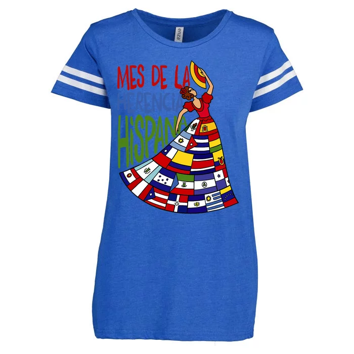 Mes De La Herencia Hispana Hispanic Heritage Month Enza Ladies Jersey Football T-Shirt