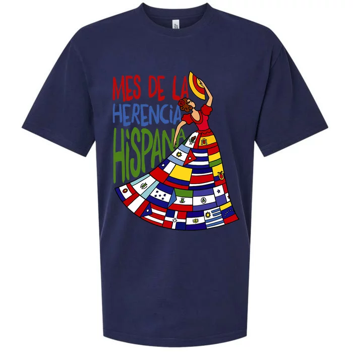 Mes De La Herencia Hispana Hispanic Heritage Month Sueded Cloud Jersey T-Shirt