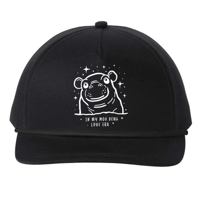 Moo Deng Love Era Minimalist Snapback Five-Panel Rope Hat