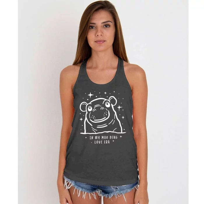 Moo Deng Love Era Minimalist Women's Knotted Racerback Tank