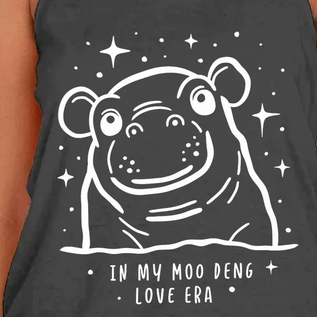 Moo Deng Love Era Minimalist Women's Knotted Racerback Tank