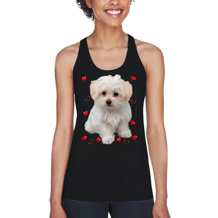 Maltese Dog Lover Dogs Puppies Owners Design Women's Racerback Tank