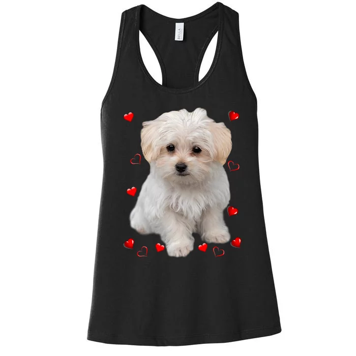 Maltese Dog Lover Dogs Puppies Owners Design Women's Racerback Tank