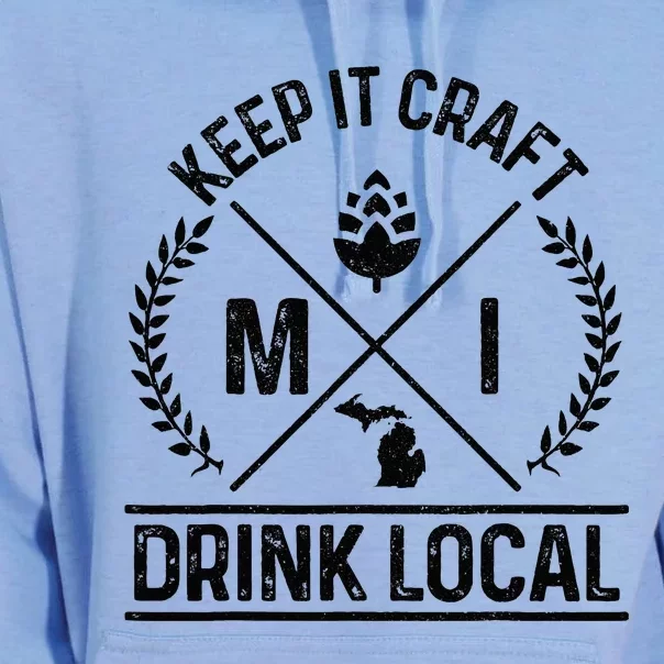 Michigan Drink Local IN Brewery Brewmaster Craft Beer Brewer Unisex Surf Hoodie