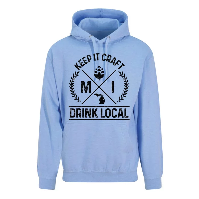 Michigan Drink Local IN Brewery Brewmaster Craft Beer Brewer Unisex Surf Hoodie