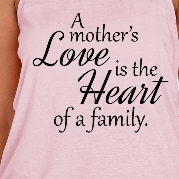 Mother's Day Love Quote Women's Knotted Racerback Tank