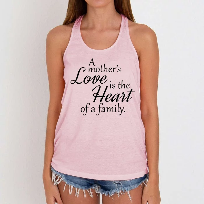 Mother's Day Love Quote Women's Knotted Racerback Tank