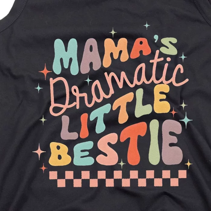 MamaS Dramatic Little Bestie Retro Groovy MamaS Girl Cute Tank Top