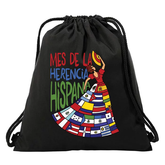 Mes De La Herencia Hispana Hispanic Heritage Month Drawstring Bag