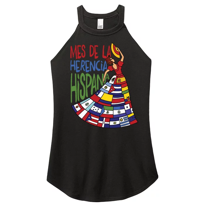 Mes De La Herencia Hispana Hispanic Heritage Month Women’s Perfect Tri Rocker Tank