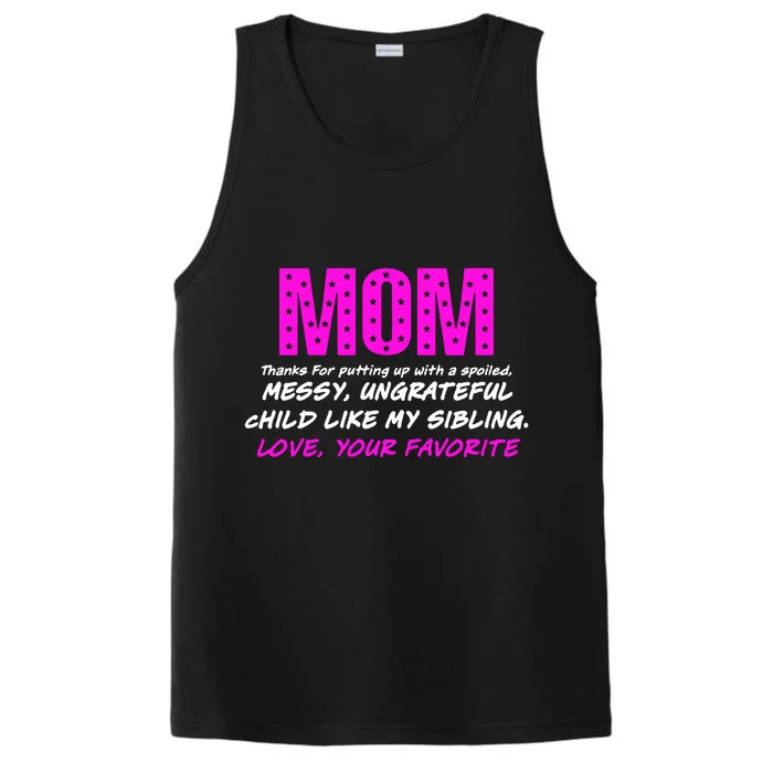 Mothers Day Love Your Favorite Unique Performance Tank