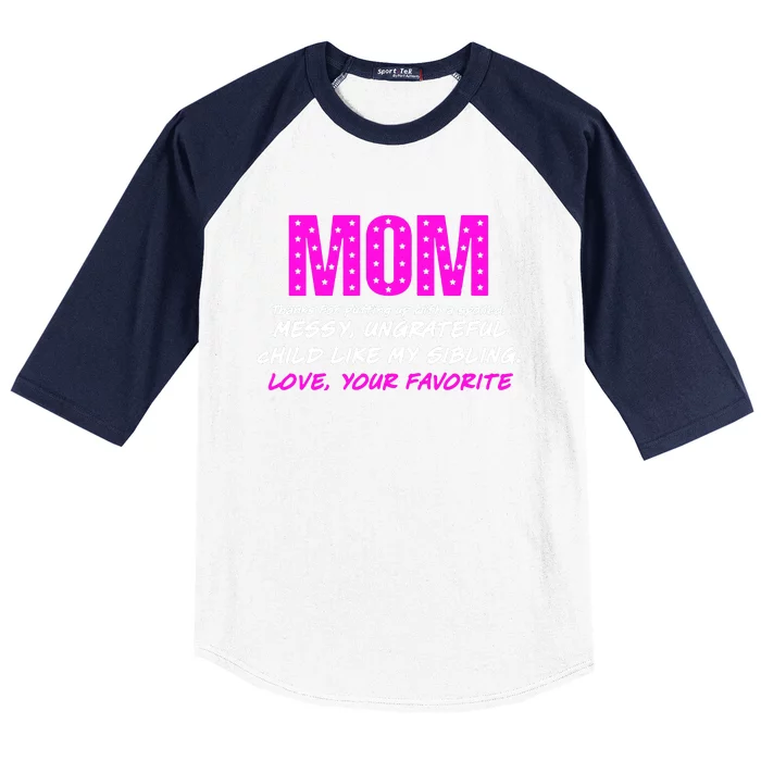 Mothers Day Love Your Favorite Unique Baseball Sleeve Shirt