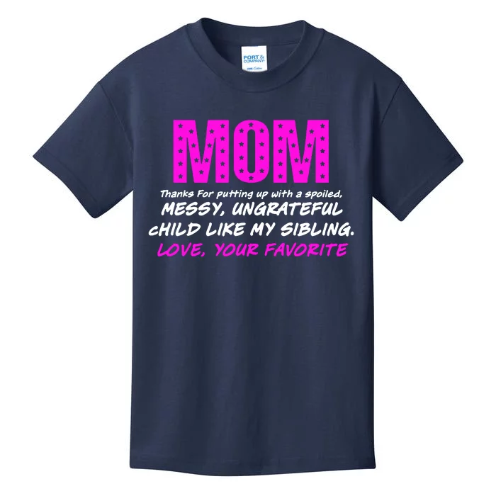 Mothers Day Love Your Favorite Unique Kids T-Shirt